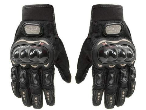 Probiker Synthetic Leather Motorcycle Gloves (Black, XL)